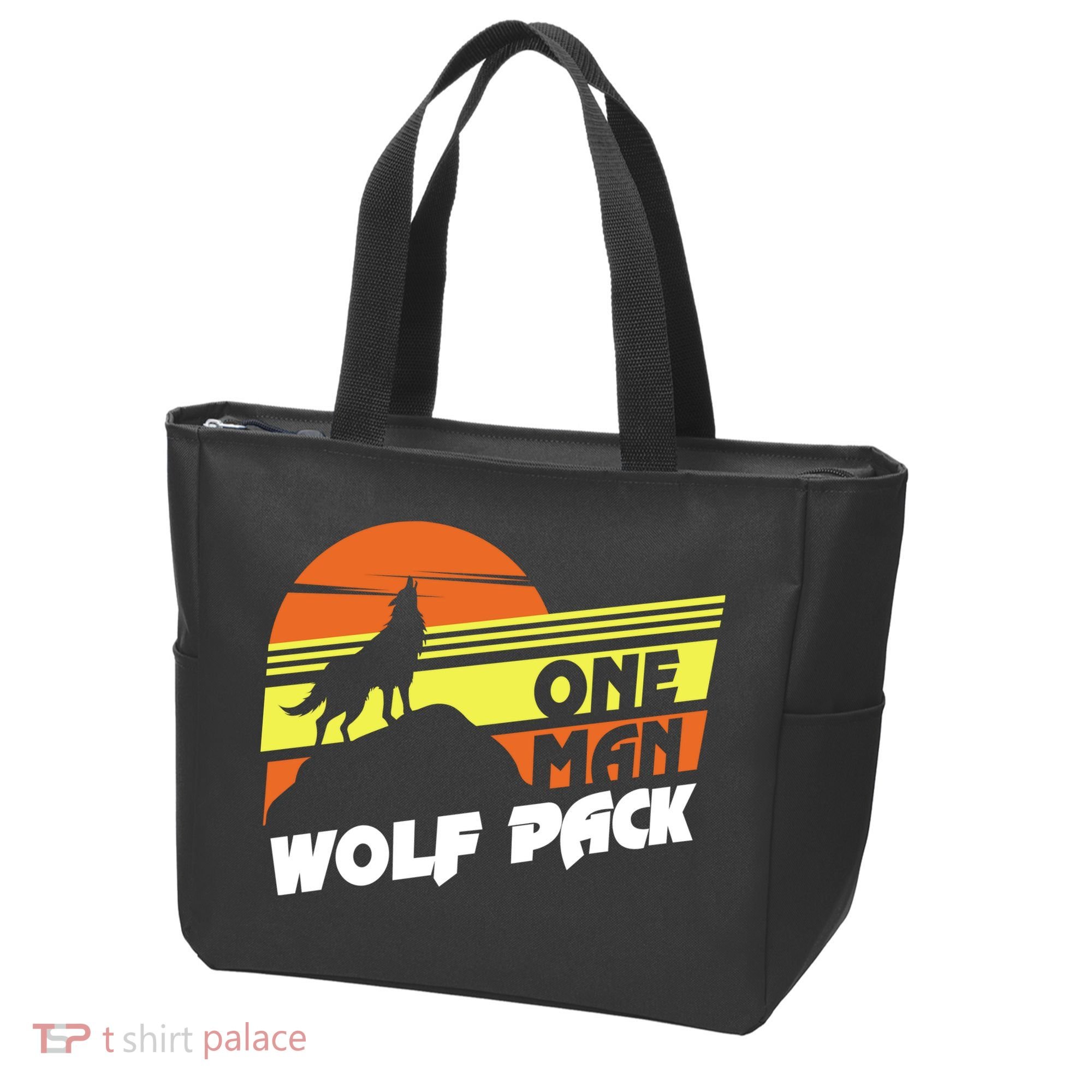 One Man Wolf Pack Tote Bag