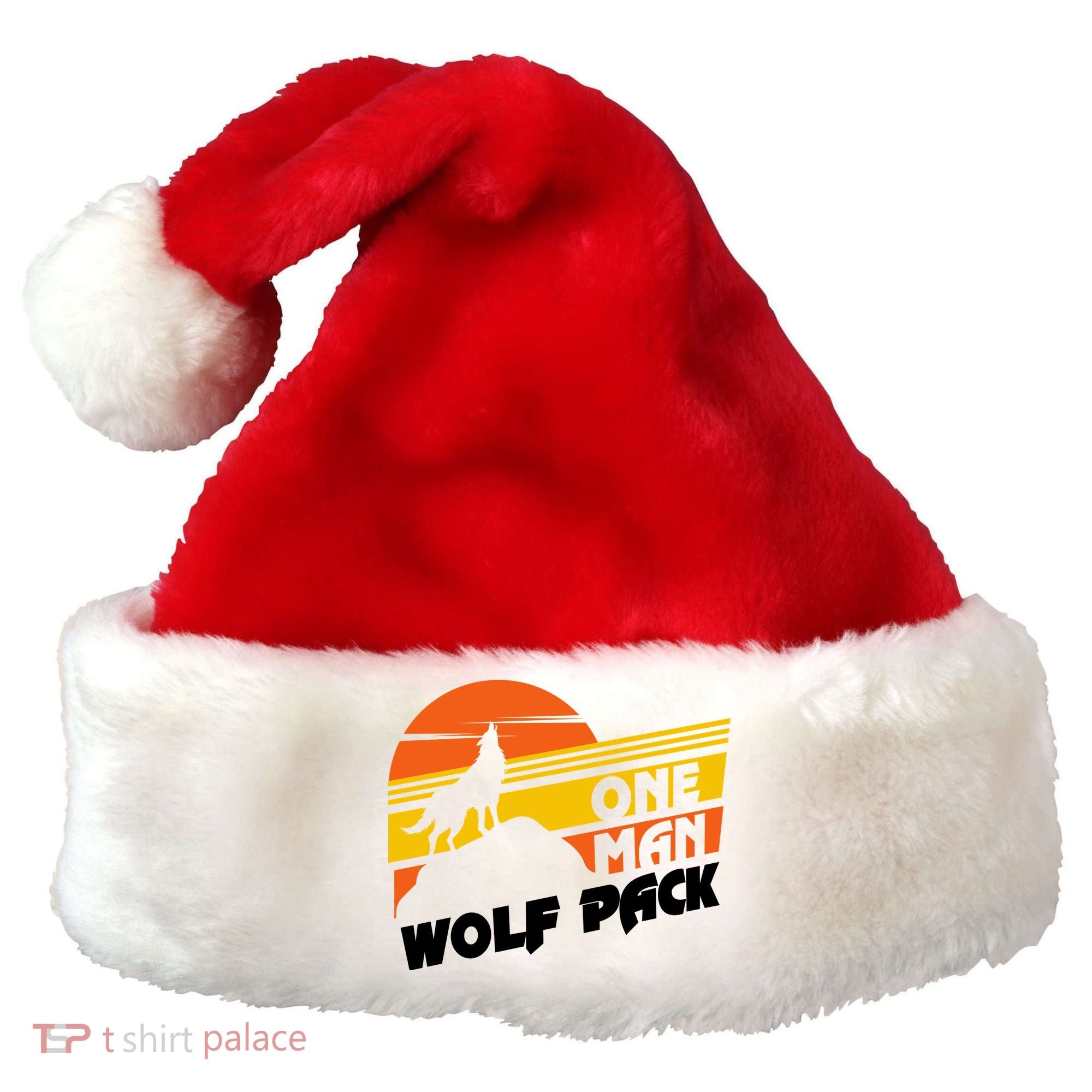 One Man Wolf Pack Santa Hat