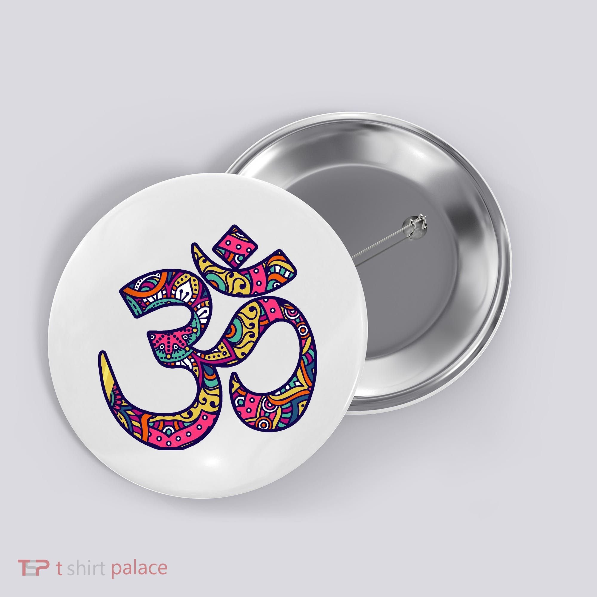 Om Mandala Yoga Button
