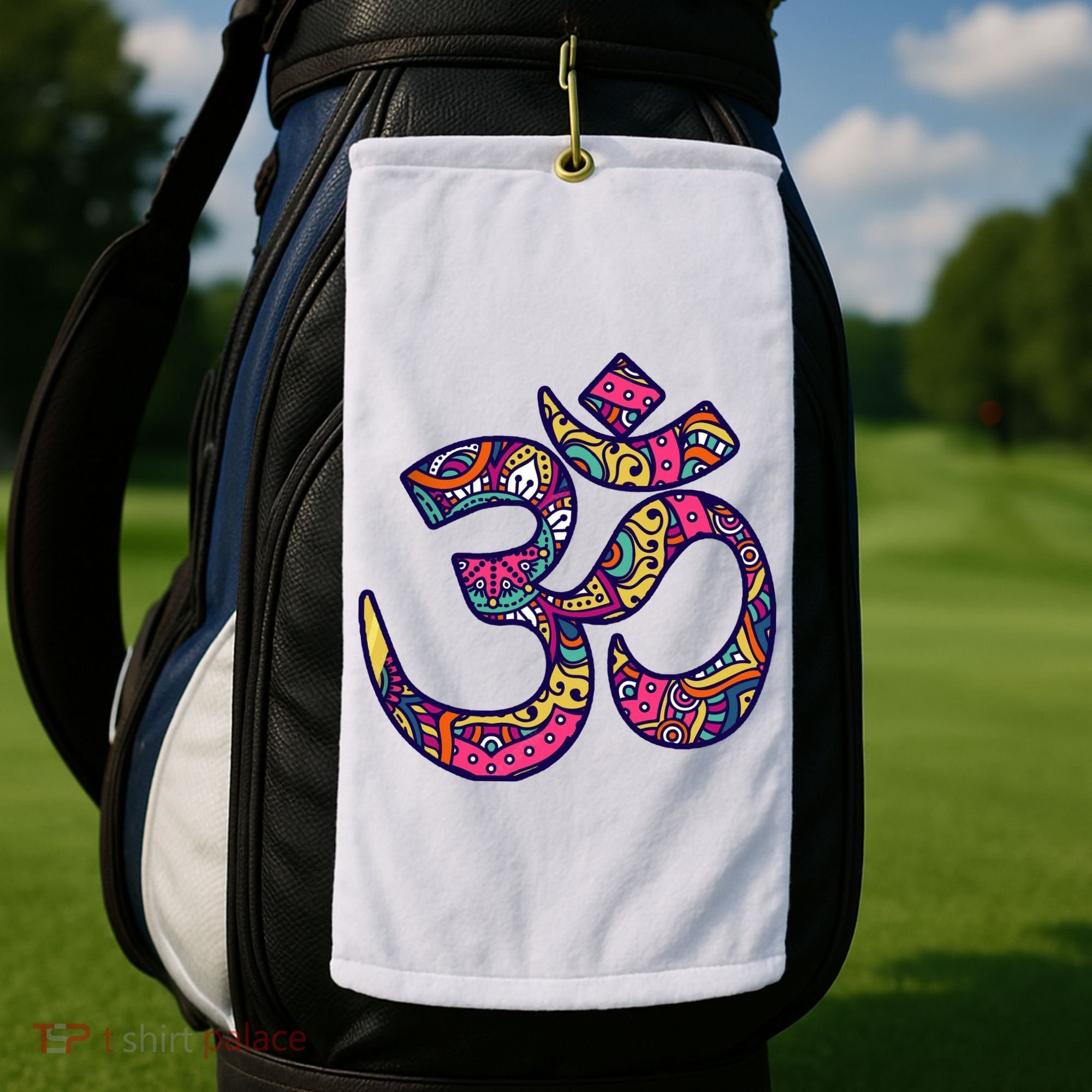 Om Mandala Yoga Golf Towel