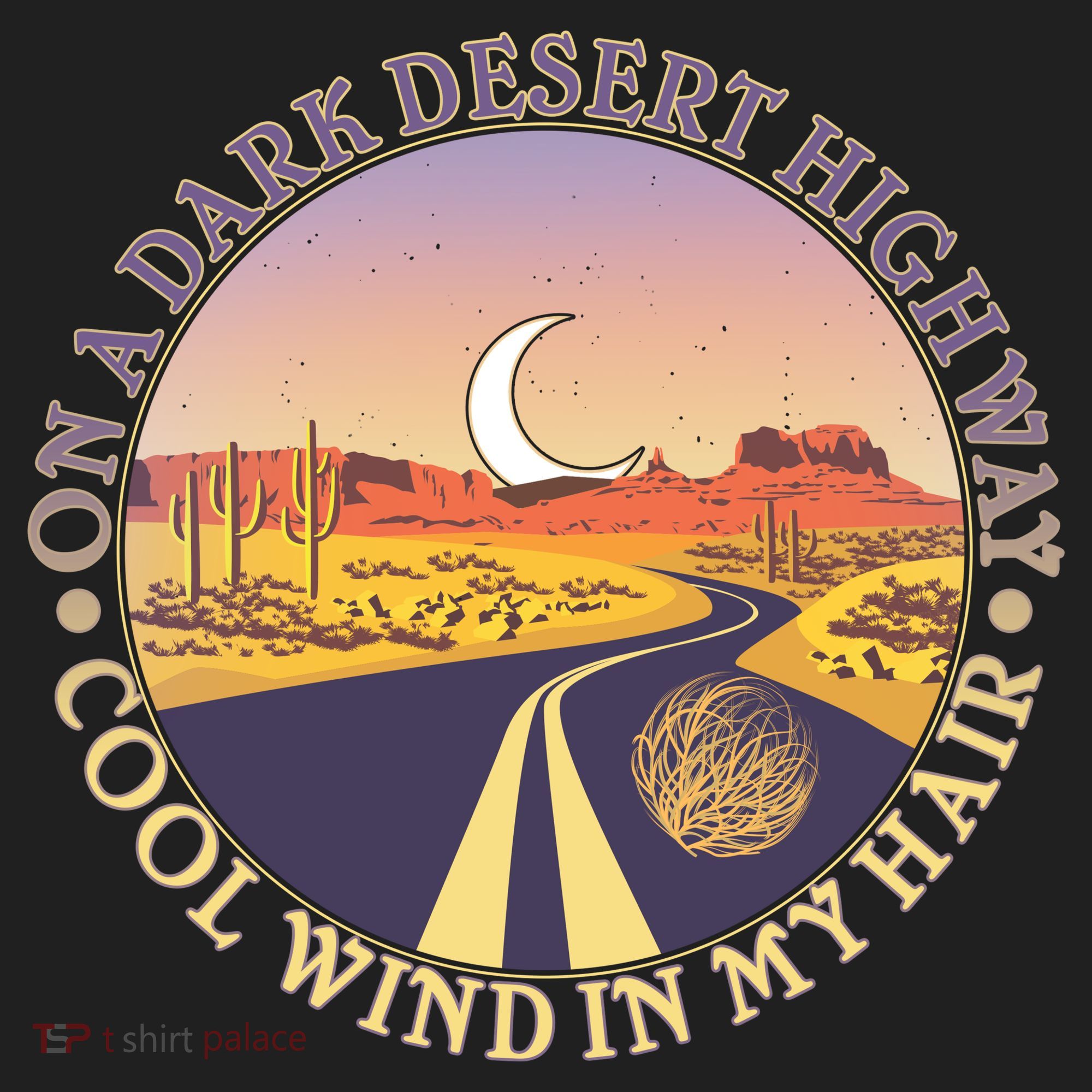 On A Dark Desert Highway Cool Wind In My Hair Tumbler
