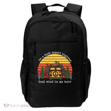  On A Dark Desert Highway Retro Backpack
