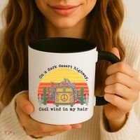  On A Dark Desert Highway Retro Coffee Mug thumb 3