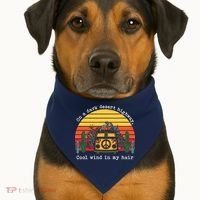  On A Dark Desert Highway Retro USA-Made Doggie Bandana thumb 1
