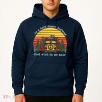  On A Dark Desert Highway Retro Hoodie thumb 2