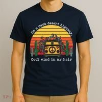  On A Dark Desert Highway Retro T-Shirt thumb 3