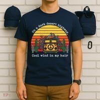  On A Dark Desert Highway Retro T-Shirt thumb 6