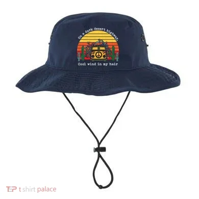  On A Dark Desert Highway Retro Bucket Hat
