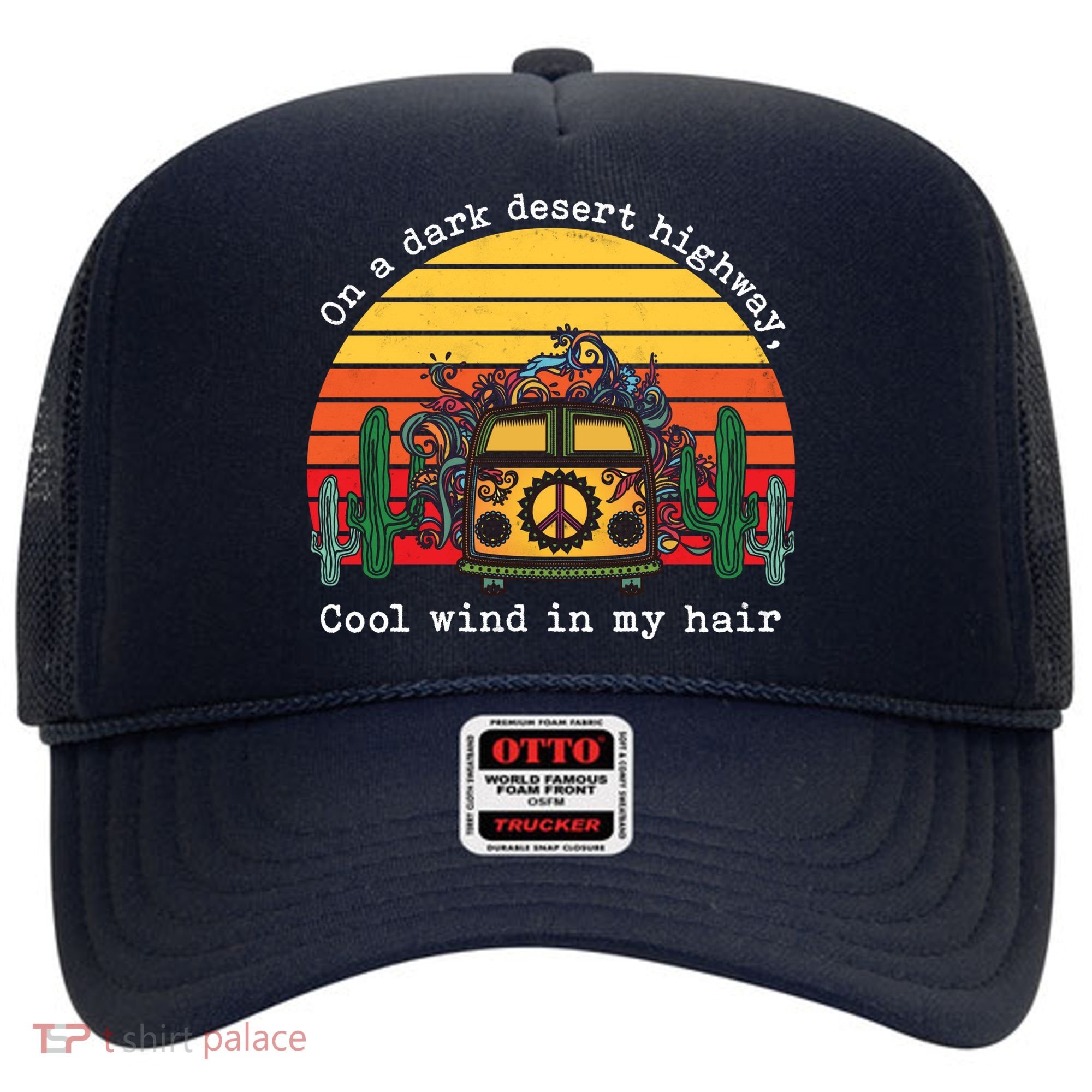 On A Dark Desert Highway Retro Hat