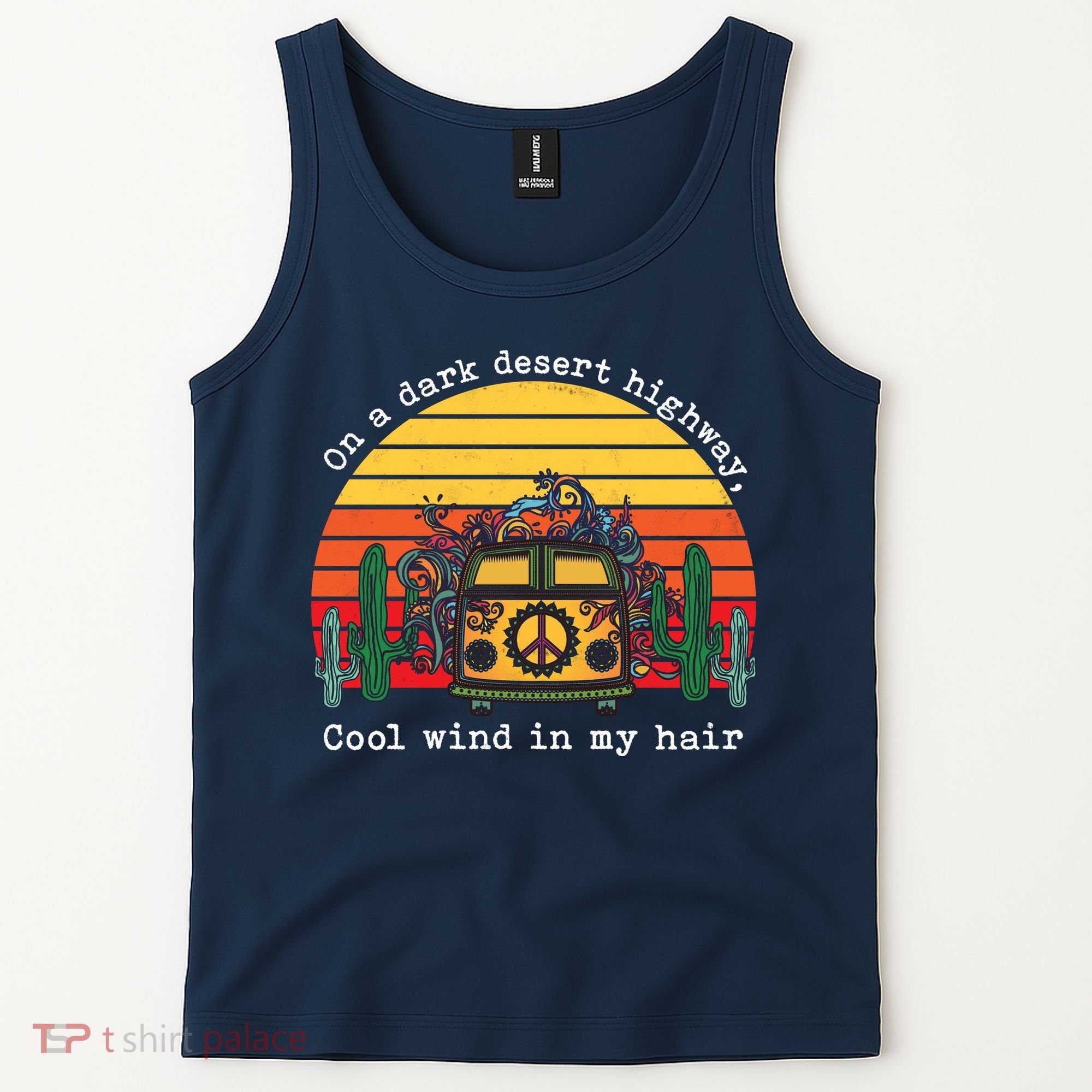  On A Dark Desert Highway Retro Tank Top