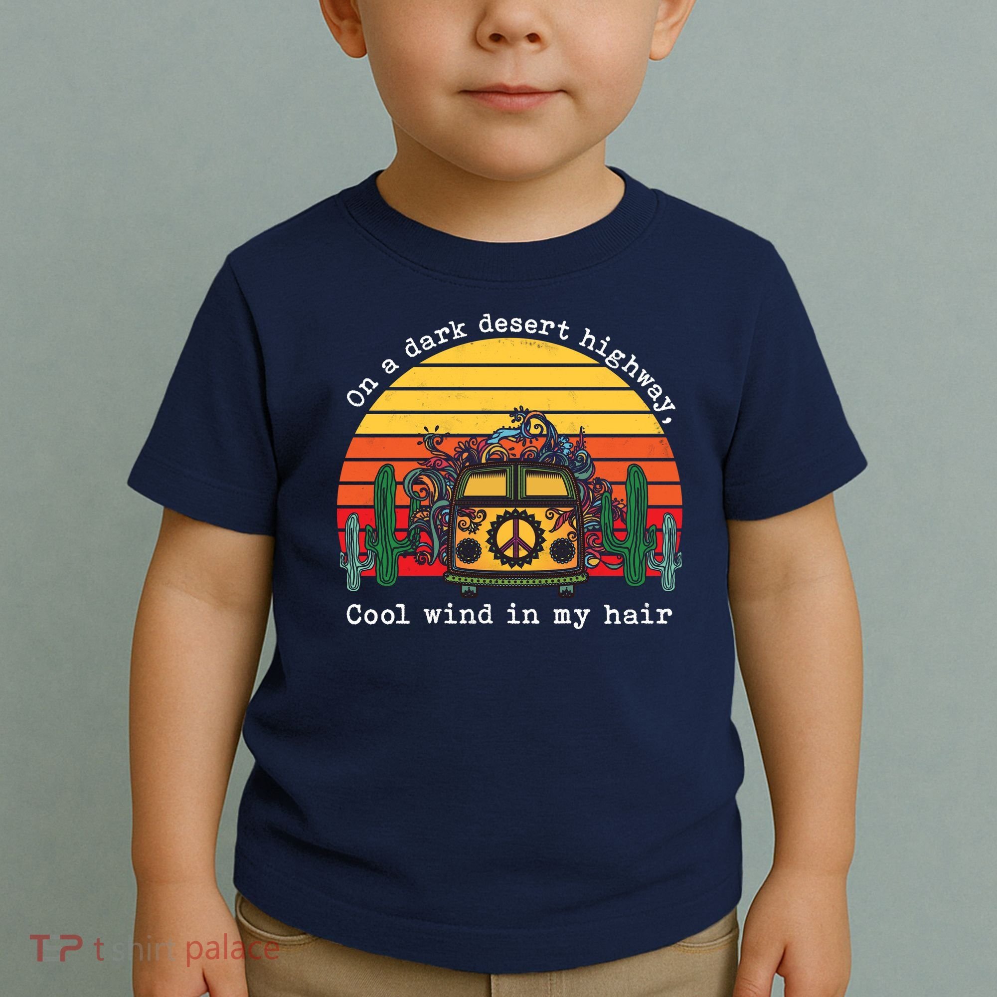  On A Dark Desert Highway Retro Toddler T-Shirt