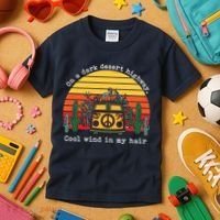  On A Dark Desert Highway Retro Kids T-Shirt thumb 3