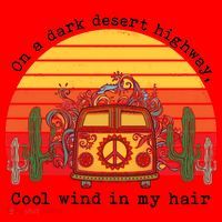  On A Dark Desert Highway Retro Santa Hat thumb 1