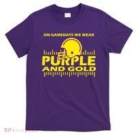 On Gamedays We Wear Purple and Gold Football T-Shirt thumb 0