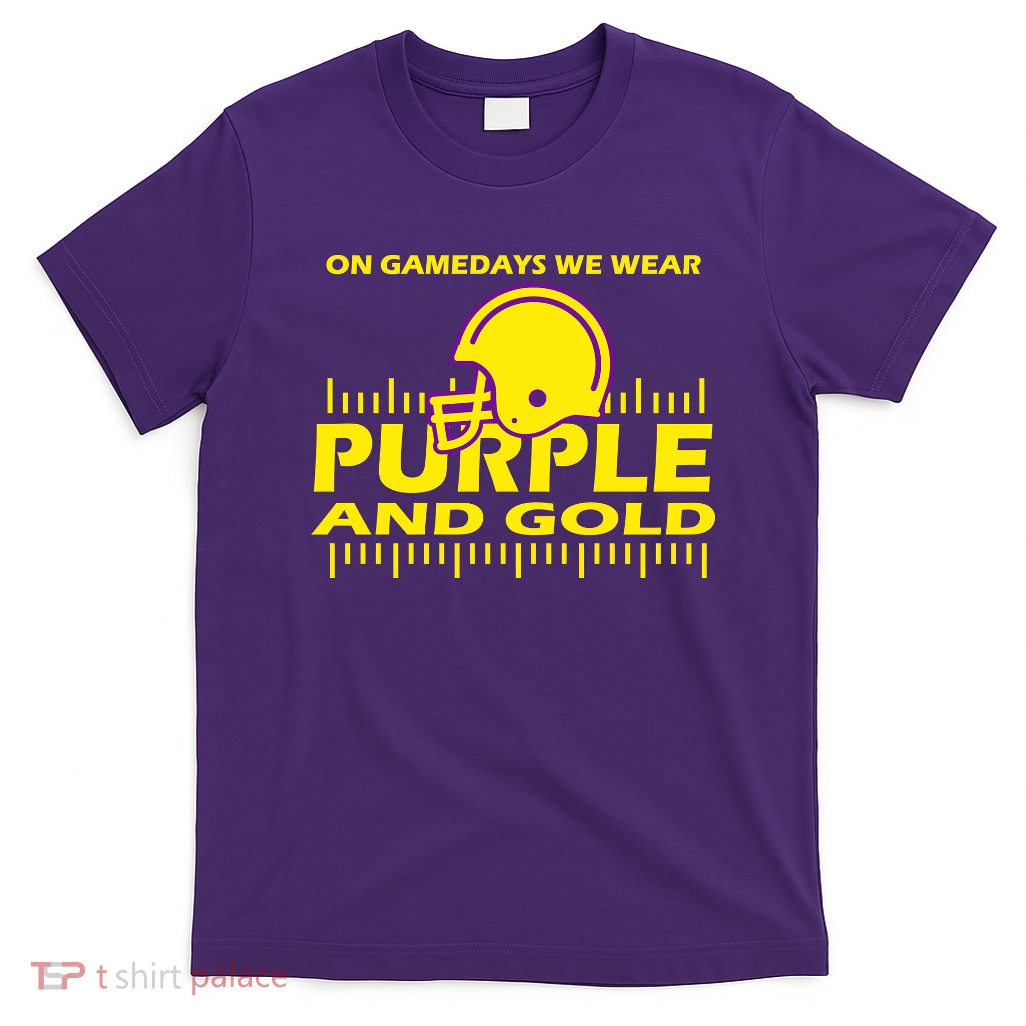On Gamedays We Wear Purple and Gold Football T-Shirt