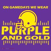 On Gamedays We Wear Purple and Gold Football T-Shirt thumb 7