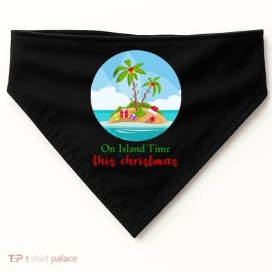 On Island Time This Christmas Vacation USA-Made Doggie Bandana