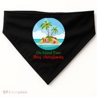On Island Time This Christmas Vacation USA-Made Doggie Bandana thumb 0