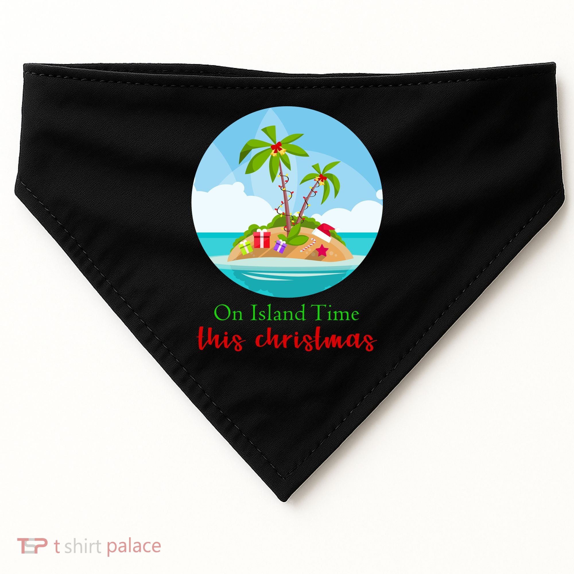 On Island Time This Christmas Vacation USA-Made Doggie Bandana