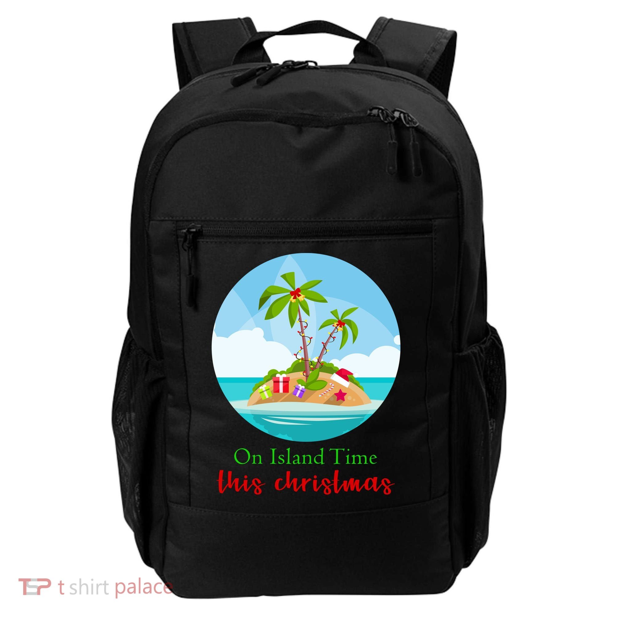 On Island Time This Christmas Vacation Backpack