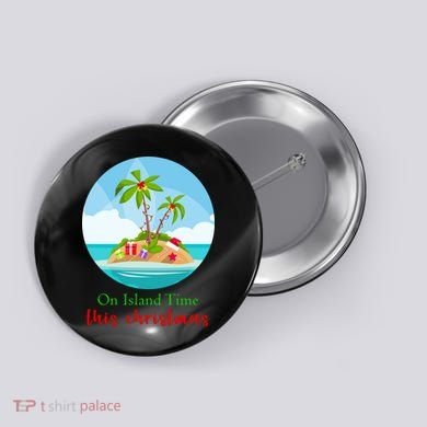 On Island Time This Christmas Vacation Button