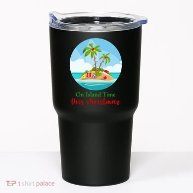 On Island Time This Christmas Vacation Tumbler