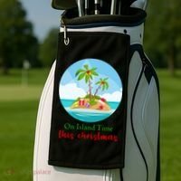 On Island Time This Christmas Vacation Golf Towel thumb 2