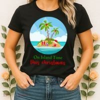 On Island Time This Christmas Vacation Women's T-Shirt thumb 2