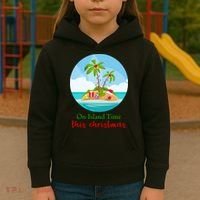 On Island Time This Christmas Vacation Kids Hoodie thumb 3