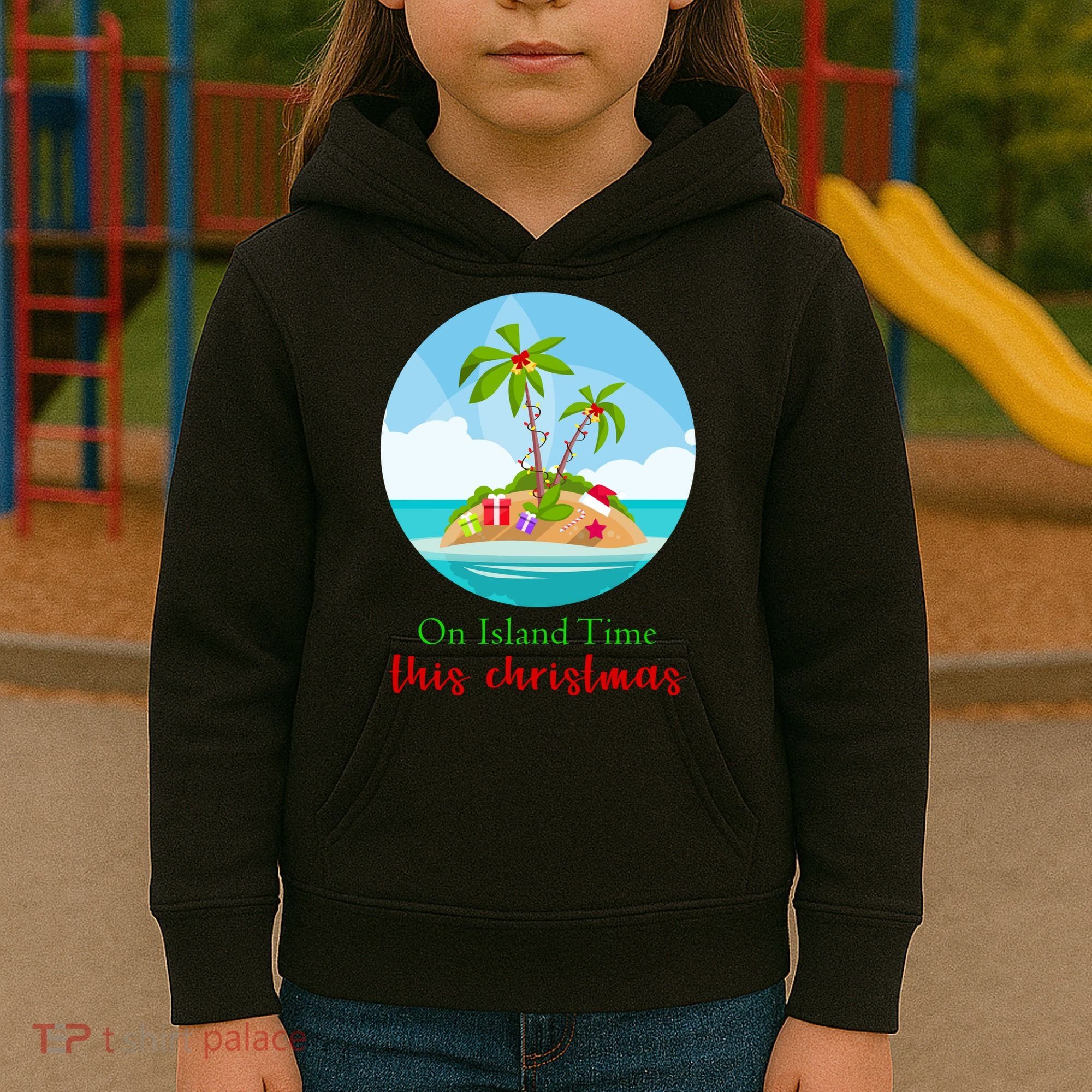 On Island Time This Christmas Vacation Kids Hoodie