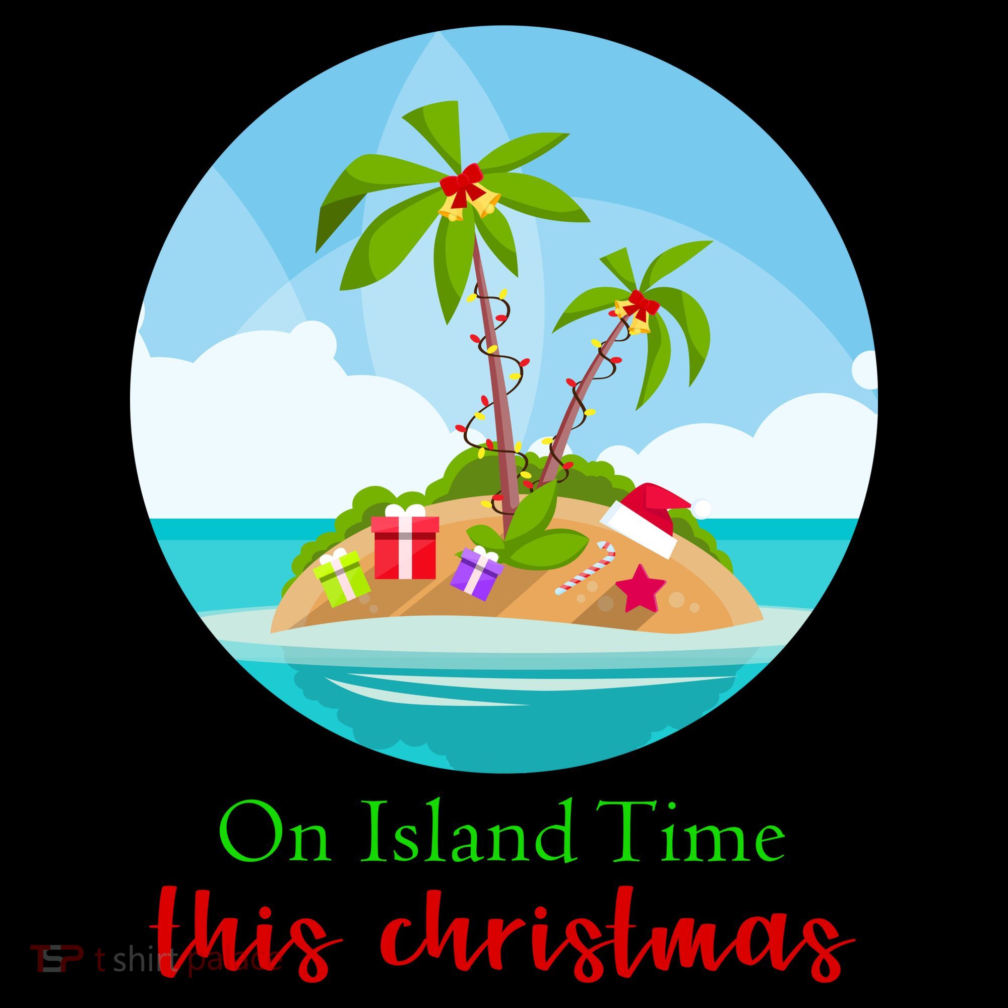 On Island Time This Christmas Vacation Kids T-Shirt