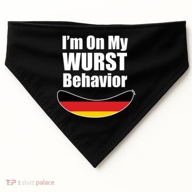 On My Worst Behavior USA-Made Doggie Bandana