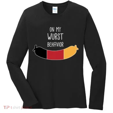 On My Worst Behavior Oktoberfest Women's Long Sleeve Shirt