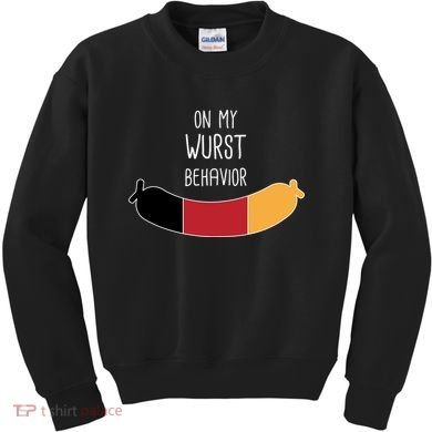 On My Worst Behavior Oktoberfest Kids Sweatshirt