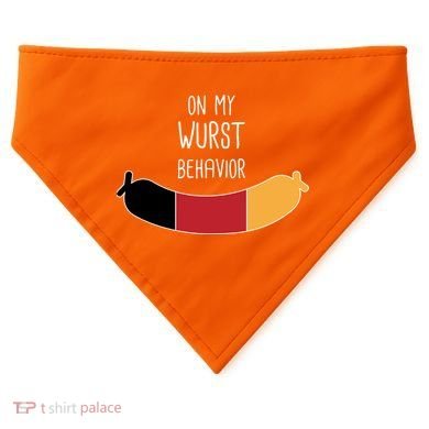 On My Worst Behavior Oktoberfest USA-Made Doggie Bandana