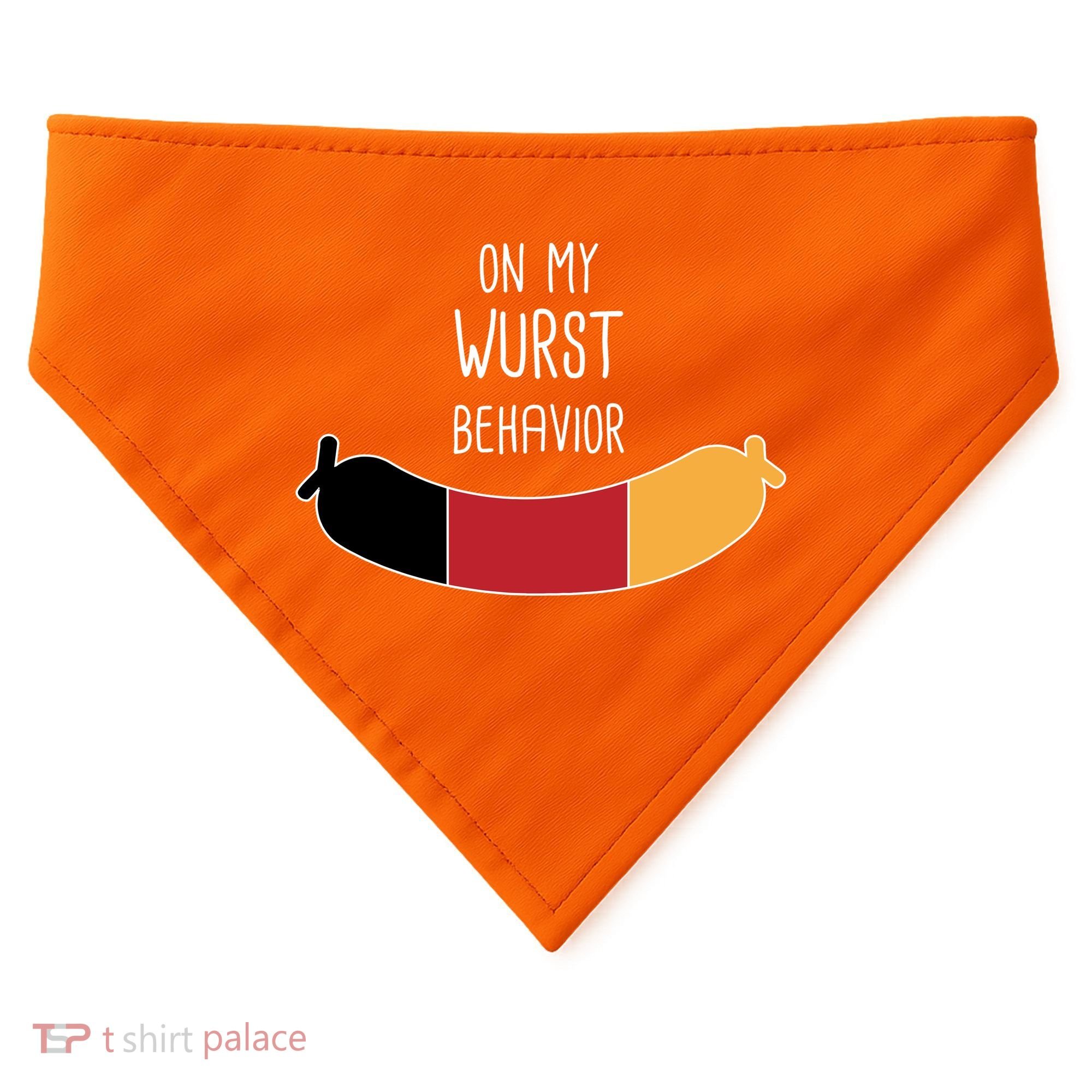 On My Worst Behavior Oktoberfest USA-Made Doggie Bandana