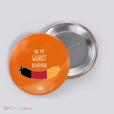 On My Worst Behavior Oktoberfest Button