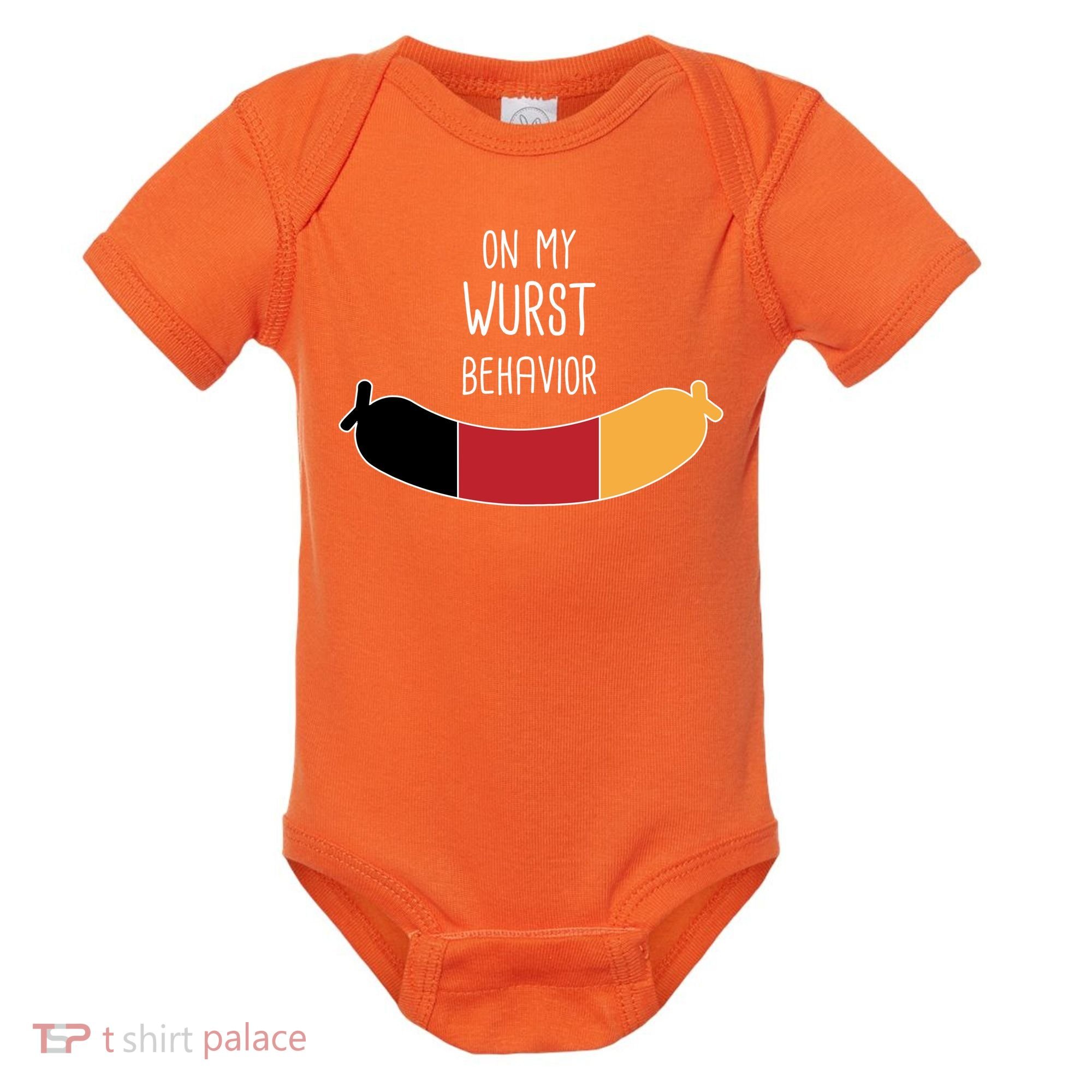 On My Worst Behavior Oktoberfest Baby Bodysuit