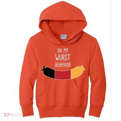 On My Worst Behavior Oktoberfest Kids Hoodie