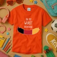 On My Worst Behavior Oktoberfest Kids T-Shirt thumb 3