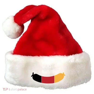 On My Worst Behavior Oktoberfest Santa Hat