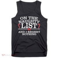 On The Naughty List Funny Christmas Tank Top thumb 0