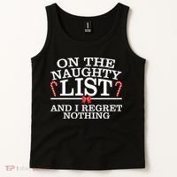 On The Naughty List Funny Christmas Tank Top thumb 2