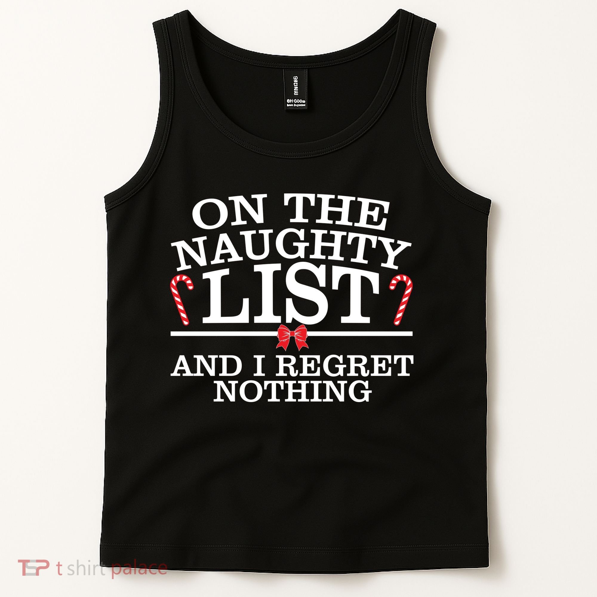 On The Naughty List Funny Christmas Tank Top