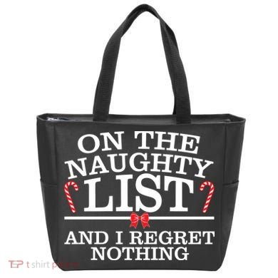 On The Naughty List Funny Christmas Tote Bag