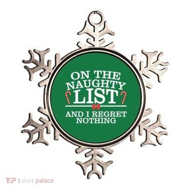 On The Naughty List Funny Christmas Ornament