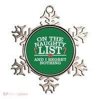 On The Naughty List Funny Christmas Ornament thumb 0