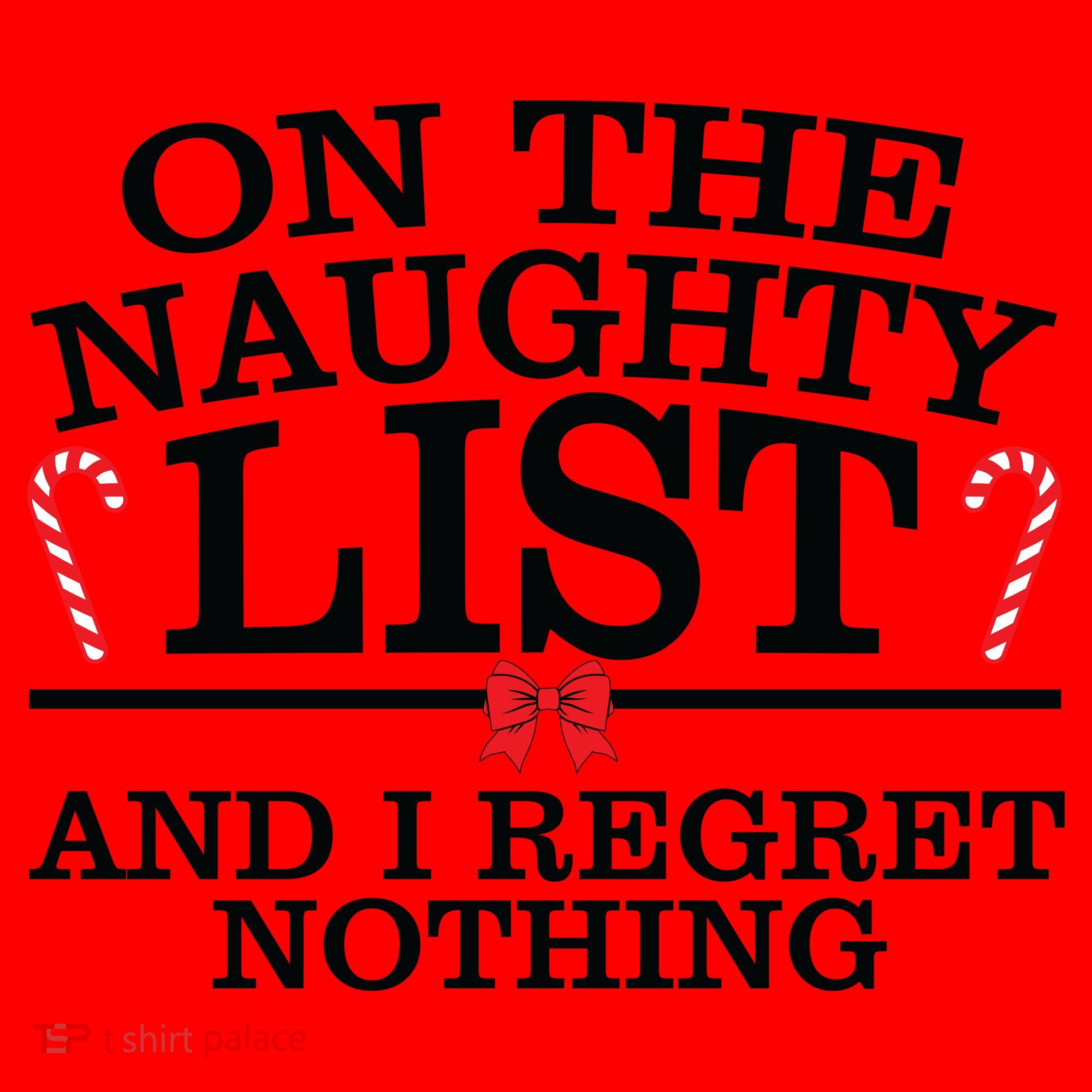 On The Naughty List Funny Christmas Santa Hat