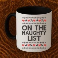 On The Naughty List Ugly Christmas Coffee Mug thumb 2