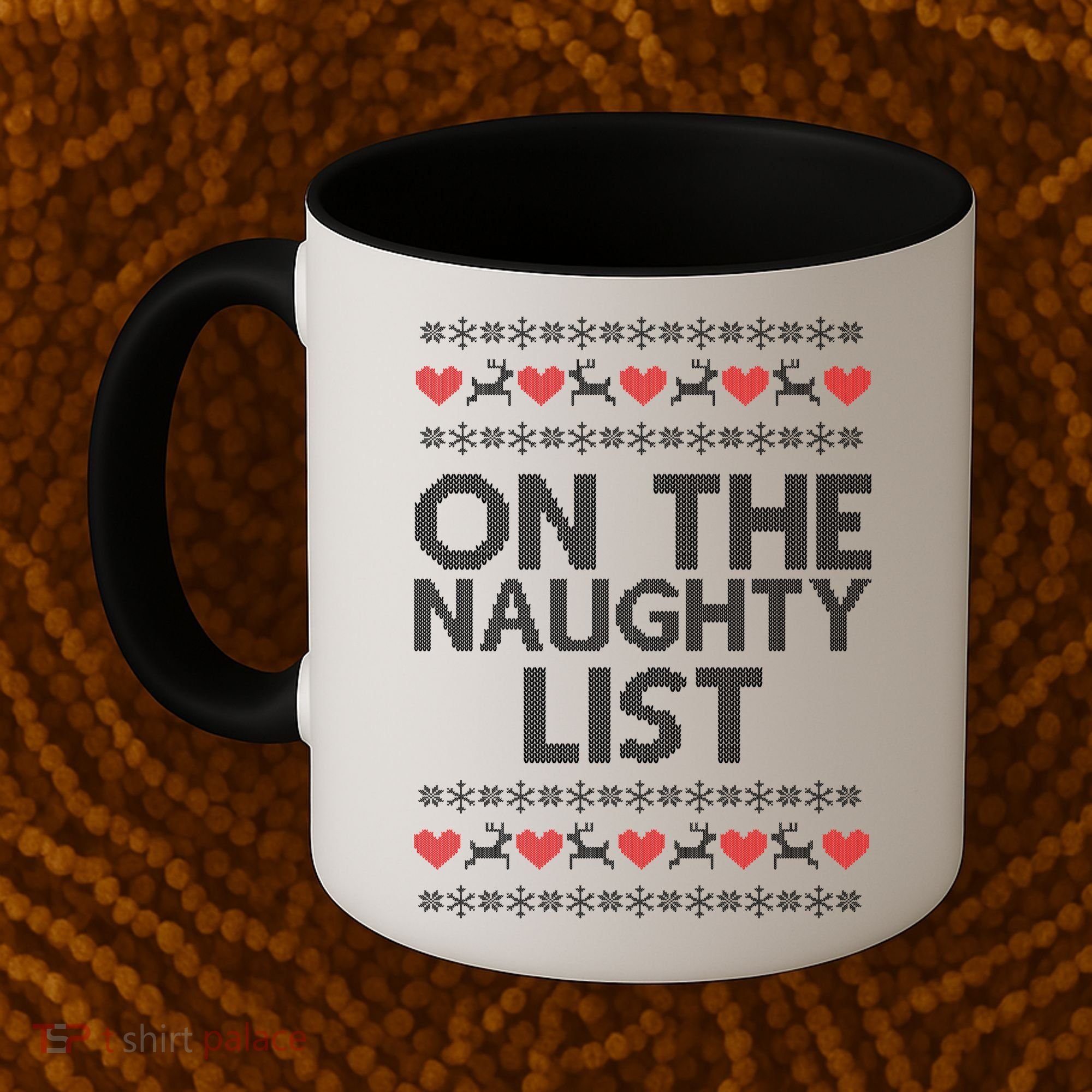 On The Naughty List Ugly Christmas Coffee Mug
